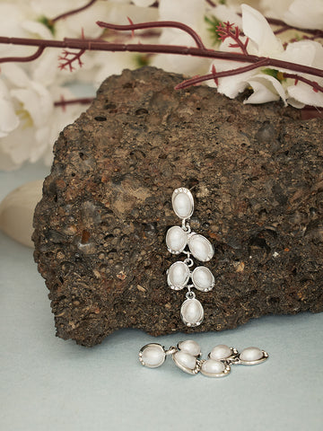 Silver Pearl Dangler Earrings