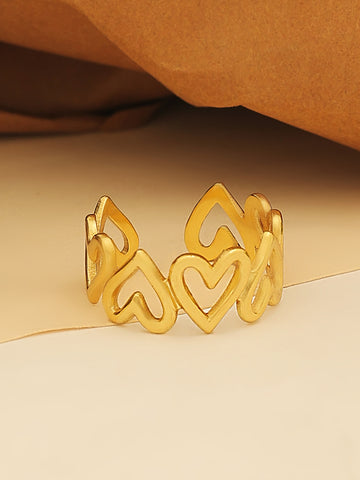 Gold Plated Sweet heart Finger Ring