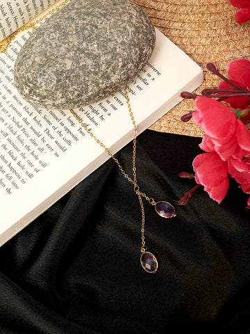 Gold Plated Anti Tarnish Cubic Zirconia Necklace