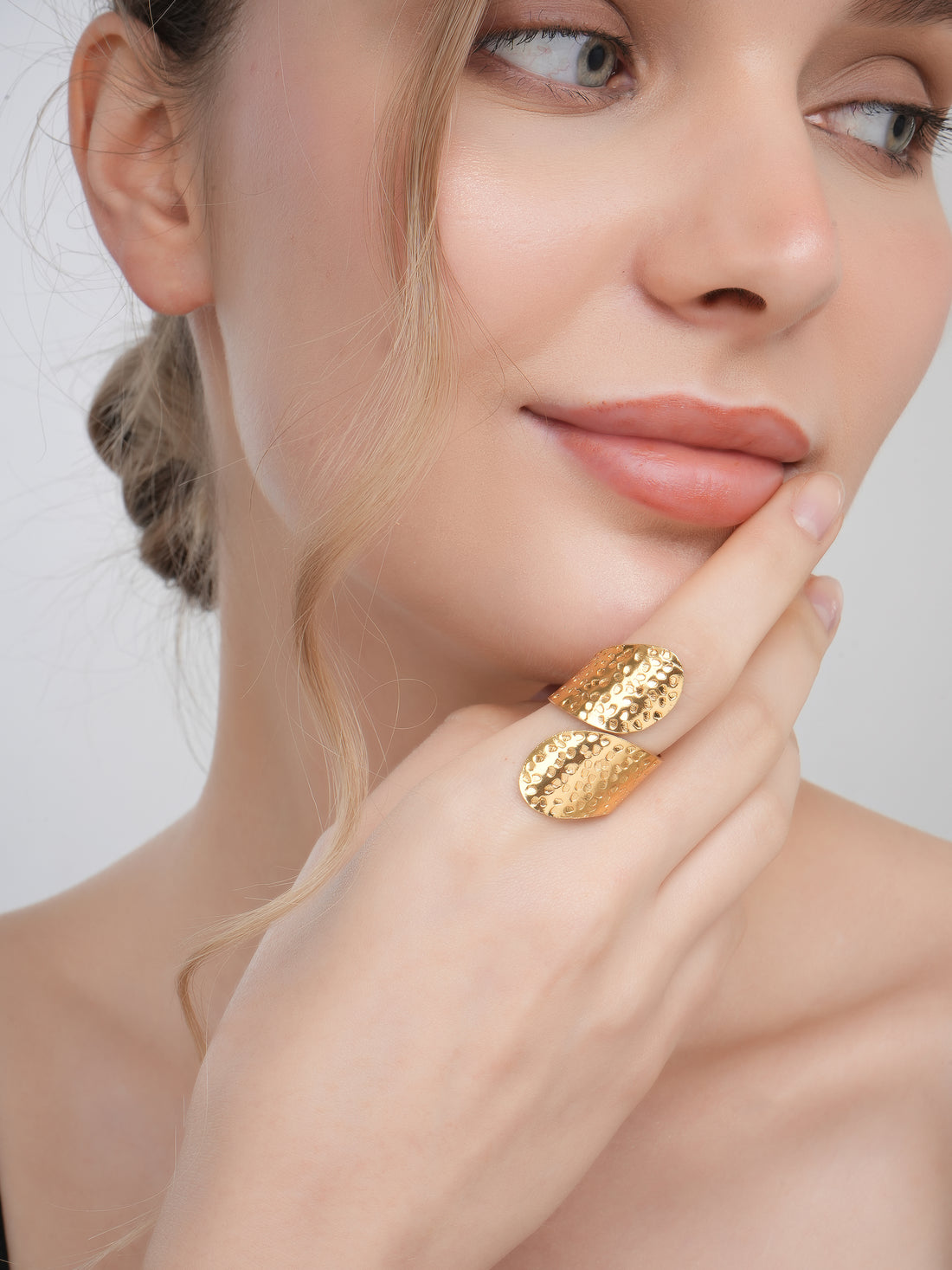 18k Gold Plated Anti-Tarnish Skin Friendly Adjustable Ring