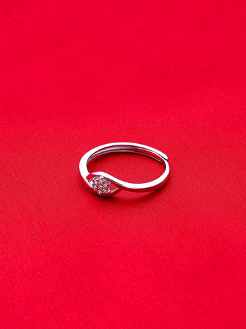 925 Pure Silver Rhodium Plate Adustable Finger Ring