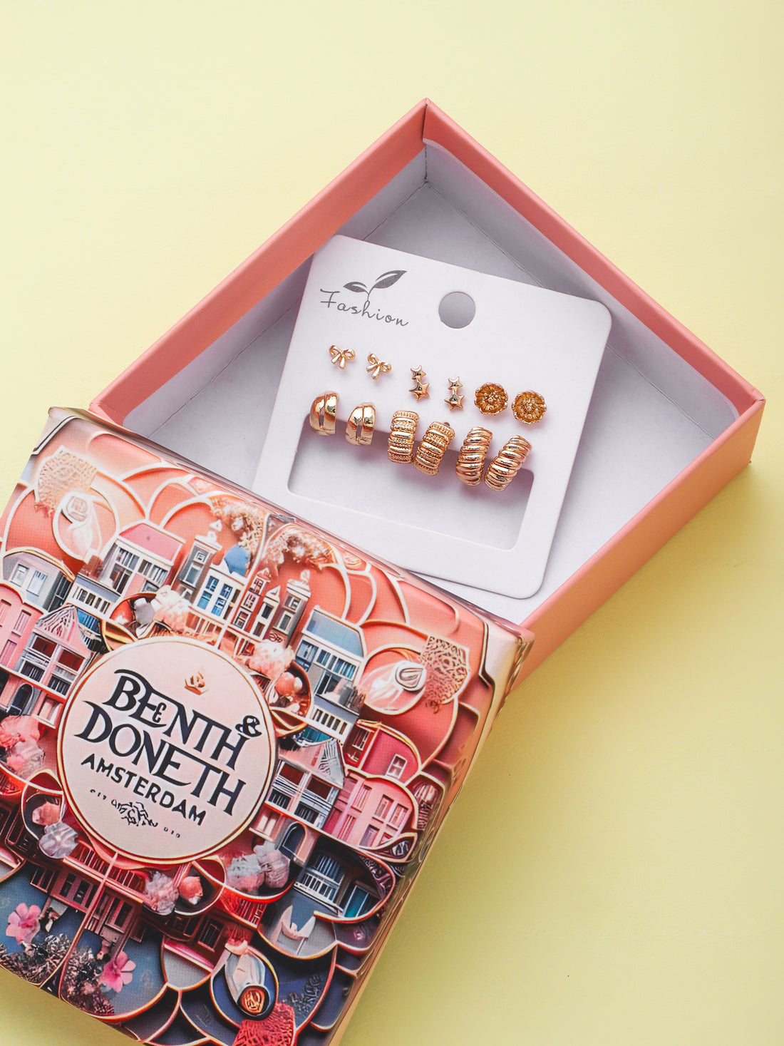 Set Of Six Silver Plated Studs Earrings