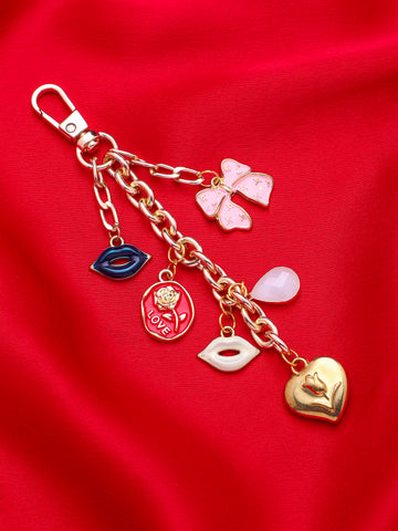 Floral Themed Beg Hand Bag Charm