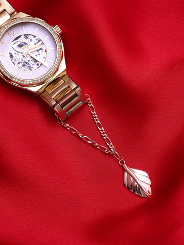 925 Sterling Silver Crystal Studded Rose Gold Watch Charms