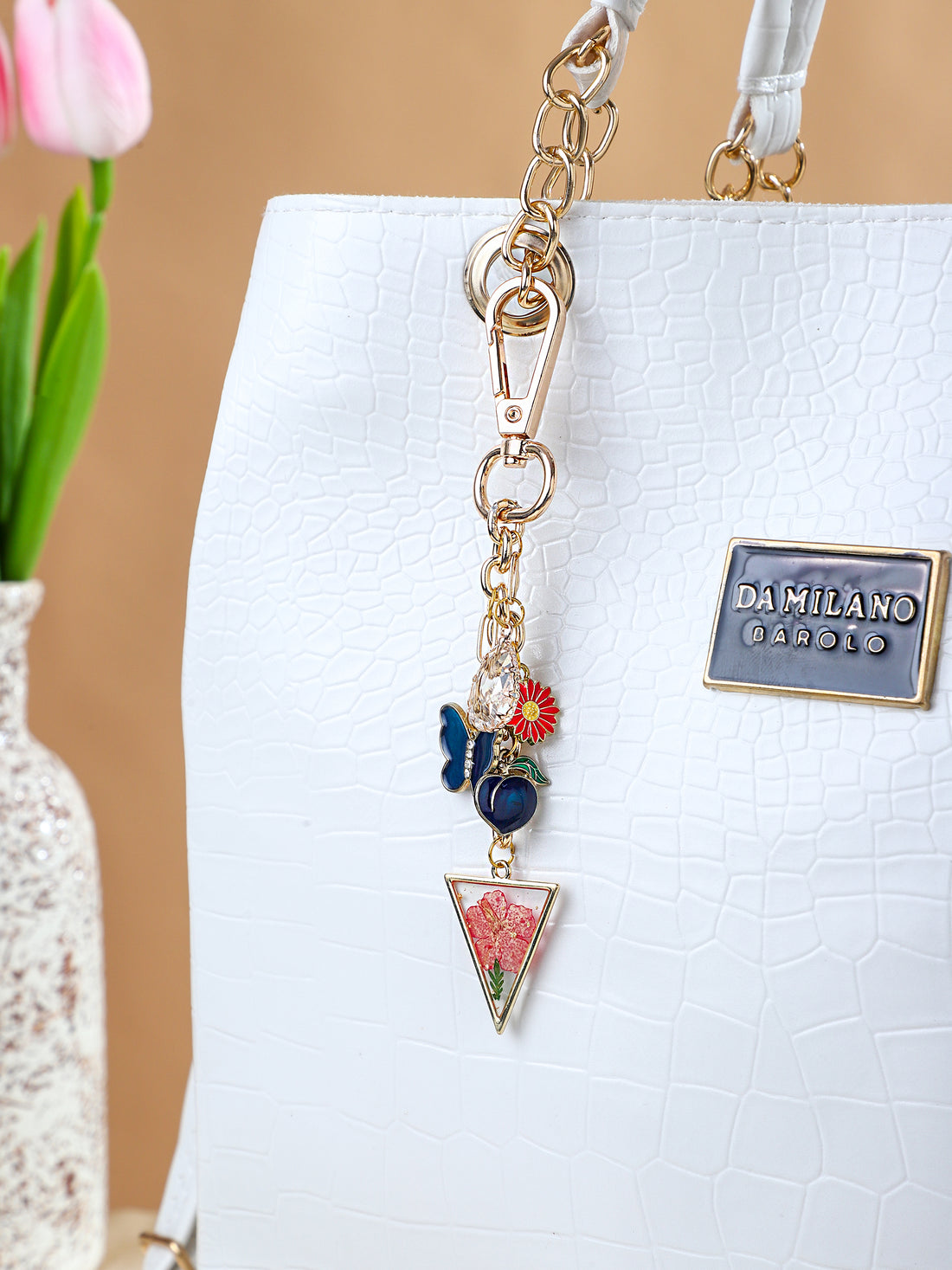 Butterfly Gem Stones Embeded Hand Bag Charms