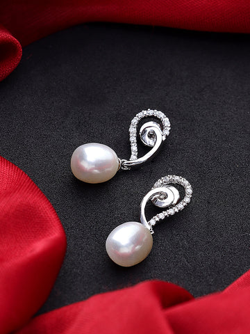 Sterling Silver Pearl Earrings