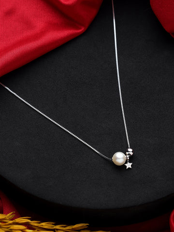 Star Pearl Sterling Silver Ball Necklace